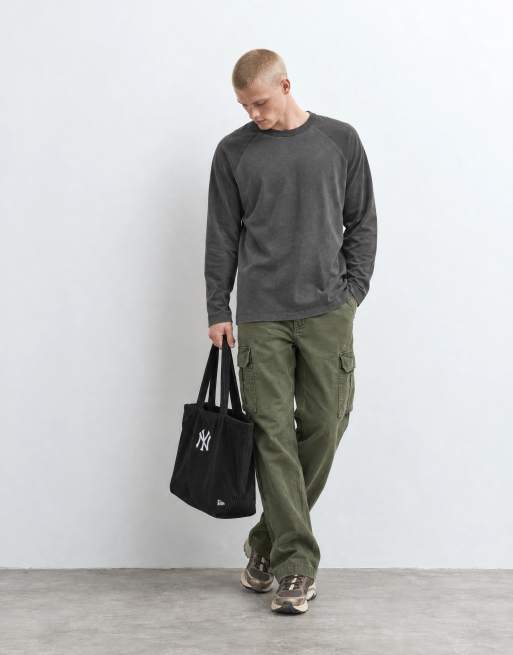 ASOS DESIGN t-shirt raglan à manches longues gris délavé, 6 de 10