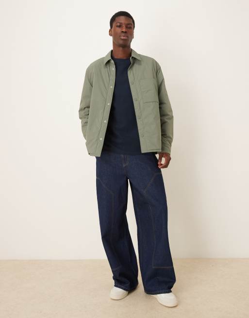 ASOS DESIGN - T-shirt ras de cou en tissu gaufré - Bleu marine  , 2 de 5