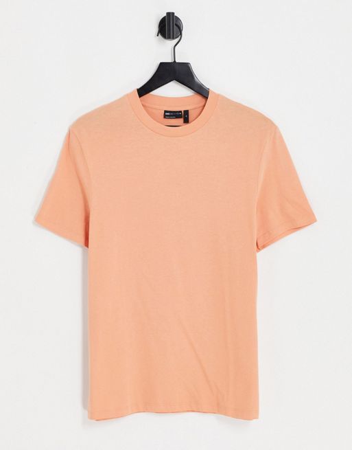 DESIGN - T-shirt ras de cou - Orange délavé
