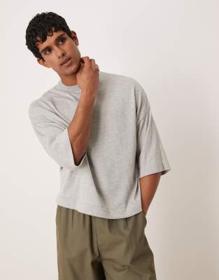 ASOS DESIGN - T-shirt ras de cou oversize - Gris chiné - view 1