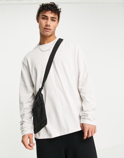 ASOS DESIGN - T-shirt ras du cou manches longues - Beige - view 1