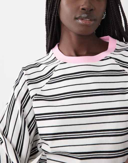 ASOS DESIGN t-shirt skate à rayures multicolore, 3 de 4