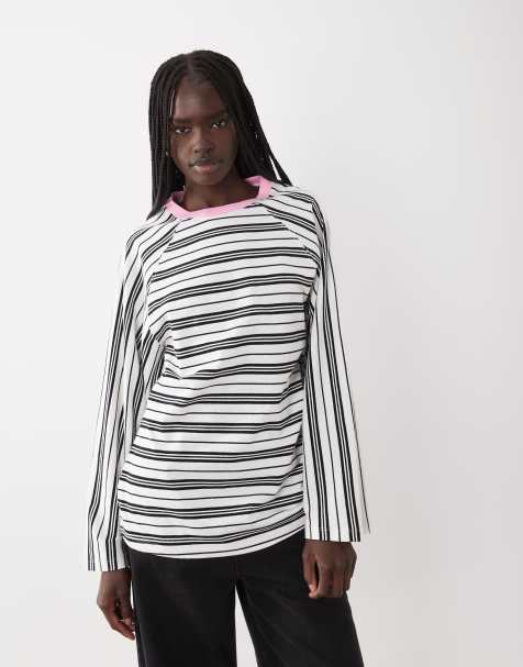 ASOS DESIGN T-shirt skate a righe multicolore - view 1