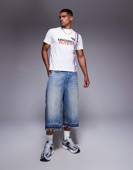 ASOS DESIGN - T-shirt squadrata bianca con stampa grafica sportiva, 2 di 4