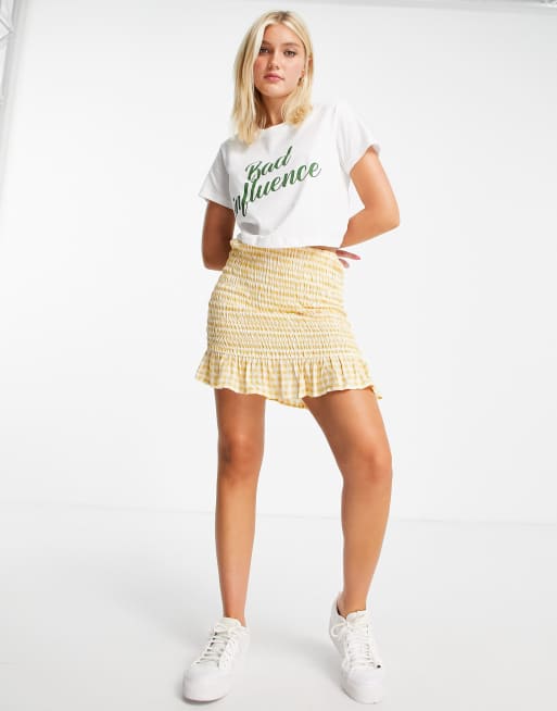 ASOS DESIGN - T-shirt squadrata corta con stampa "Bad Influence", 2 di 4