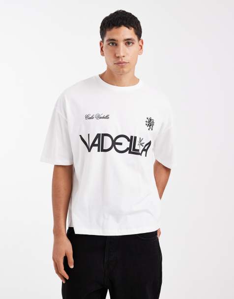 ASOS DESIGN - T-shirt squadrata oversize bianca con scritta - view 1