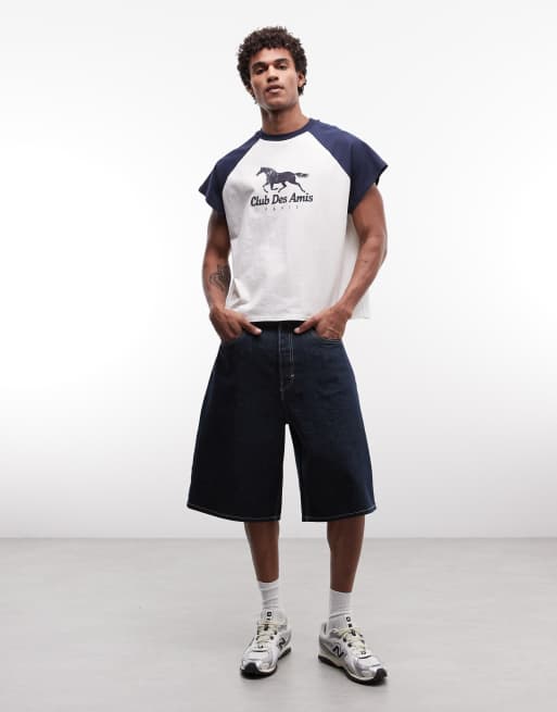 ASOS DESIGN - T-shirt squadrata oversize bianco sporco con grafica di cavallo