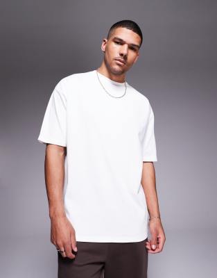 ASOS DESIGN - T-shirt super oversize pesante bianca