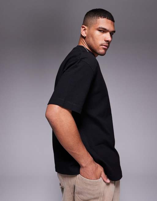 ASOS DESIGN T-shirt super oversize pesante nera ASOS