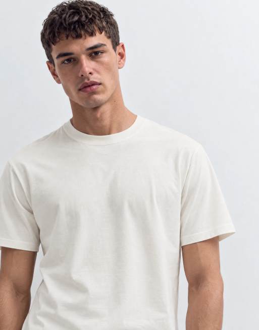 ASOS DESIGN T-shirt super pesante color crema, 8 di 10