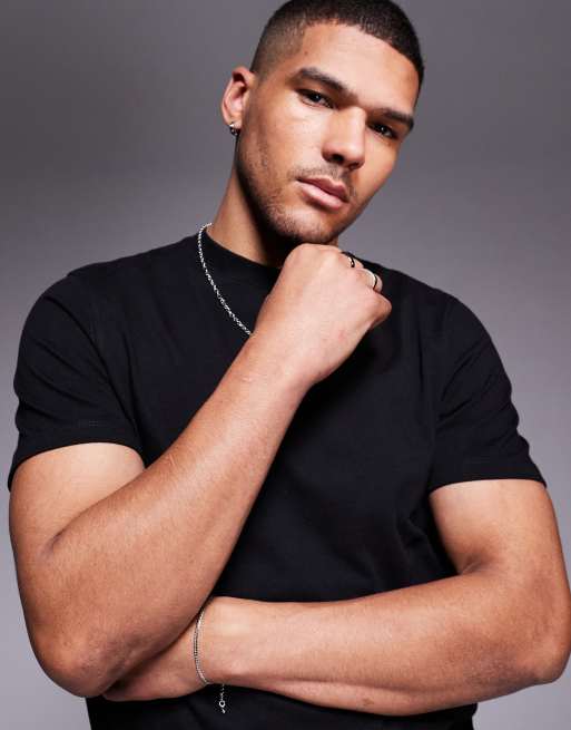 ASOS DESIGN - T-shirt super pesante vestibilità classica nera , 2 di 4