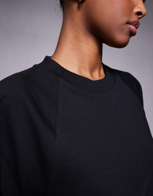 ASOS DESIGN t-shirt swing mini dress in black