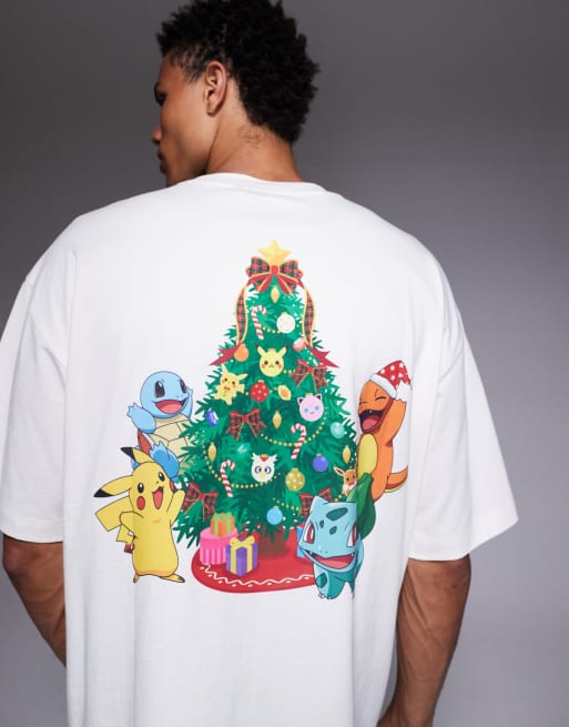 ASOS DESIGN - T-shirt unisex oversize beige con stampa di Pokemon, 2 di 4