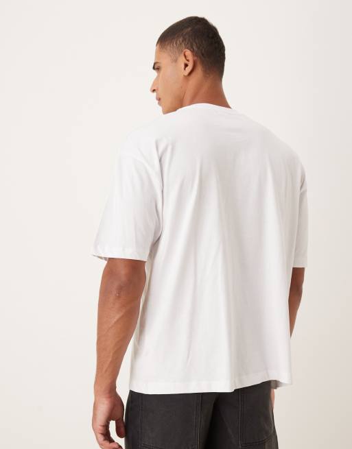 ASOS DESIGN - T-shirt unisex oversize bianca con stampa Oasis , 3 di 4