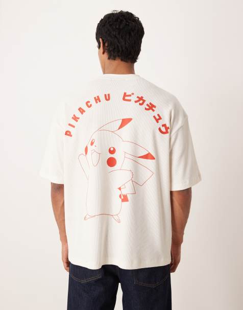 ASOS DESIGN - T-shirt unisex oversize color panna con stampa di Pokemon - view 1
