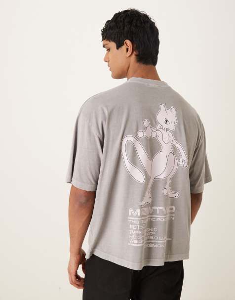 ASOS DESIGN - T-shirt unisex oversize grigia con stampa di Pokémon - view 1
