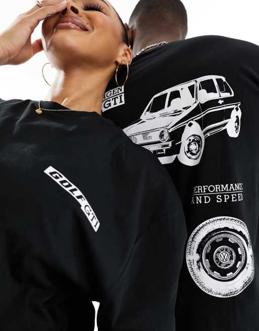 ASOS DESIGN T-shirt unisex oversize nera con grafica Volkswagen