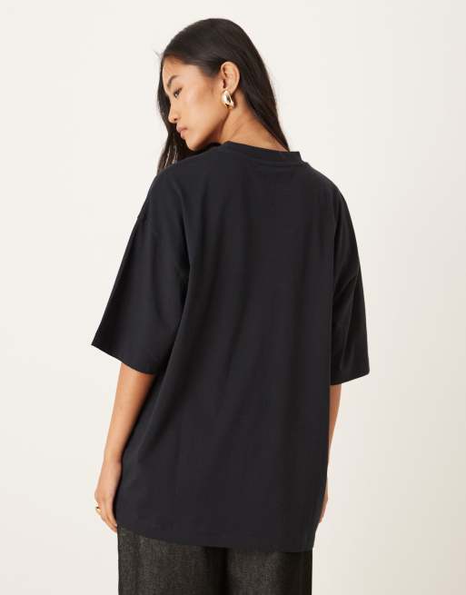 ASOS DESIGN - T-shirt unisex oversize nera con stampa Blink 182, 3 di 4
