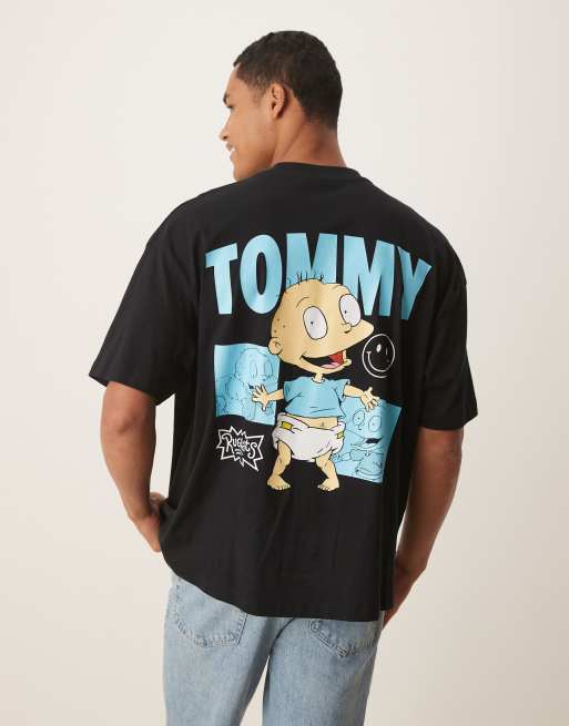ASOS DESIGN - T-shirt unisex oversize nera con stampa di Tommy dei Rugrats, 4 di 4