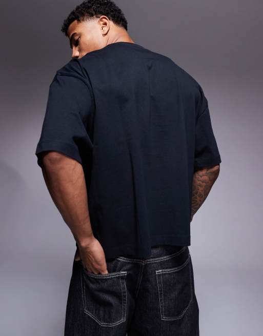 ASOS DESIGN - T-shirt unisexe coupe carrée oversize avec imprimé Blink 182 - Noir, 3 de 4