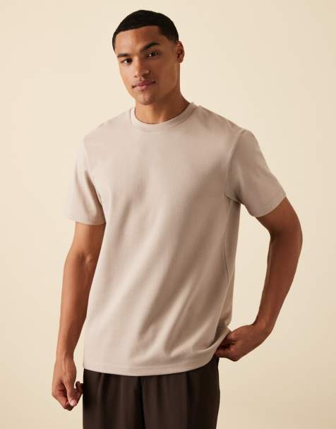 ASOS DESIGN - T-shirt van BreatheMAX-stof met ronde hals van stone katoenmix - view 1