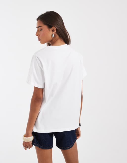 ASOS DESIGN - T-shirt vestibilità classica bianca con grafica "The Essential", 4 di 4