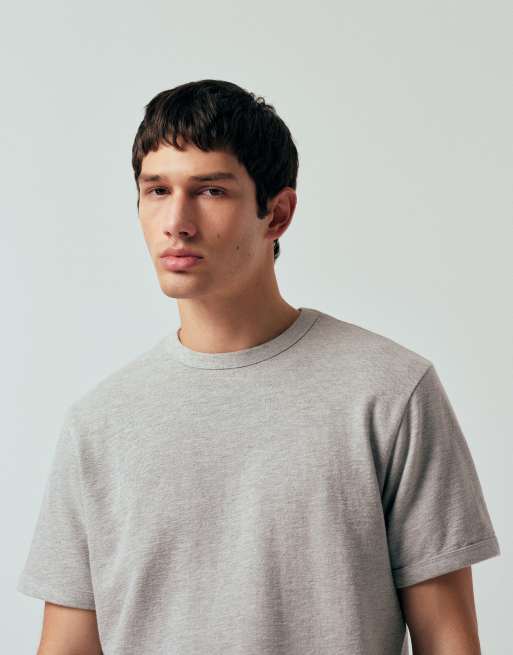 ASOS DESIGN - T-shirt vestibilità classica in bouclé grigio mélange , 4 di 5