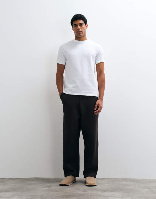 ASOS DESIGN - T-shirt vestibilità classica in seersucker bianco, 3 di 5