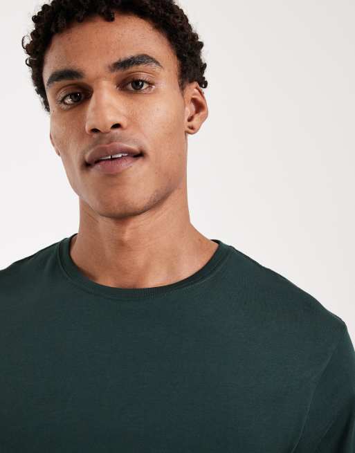 ASOS DESIGN - T-shirt vestibilità classica premium in cotone SUPIMA verde scuro, 5 di 5