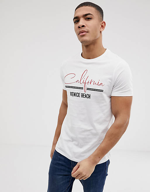 ASOS DESIGN t-shirt with city text print on chest | ASOS