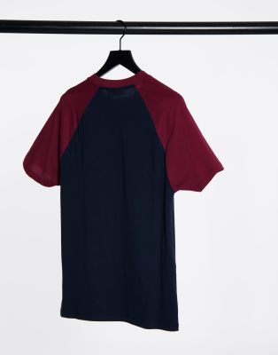 burgundy raglan shirt