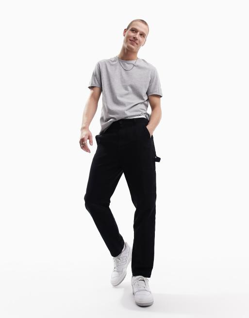 ASOS DESIGN t-shirt with crew neck and roll sleeve in grey marl, 4 of 4