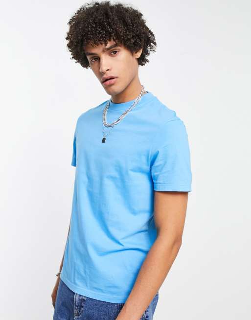 ASOS DESIGN t-shirt with crew neck in blue | ASOS