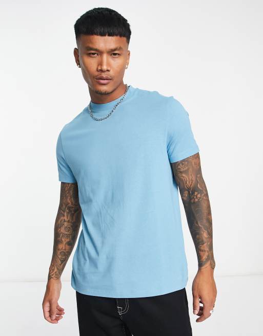 ASOS DESIGN t-shirt with crew neck in blue