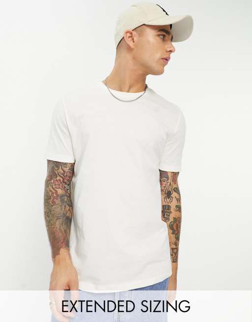 ASOS DESIGN T-shirt with neck cream ASOS