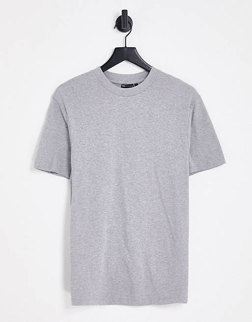 ASOS DESIGN t-shirt with crew neck in gray heather - GRAY | ASOS
