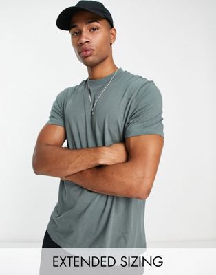 ASOS DESIGN t-shirt with crew neck in green