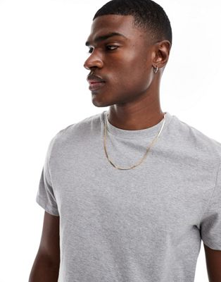 ASOS DESIGN t-shirt with crew neck in grey marl - ASOS Price Checker