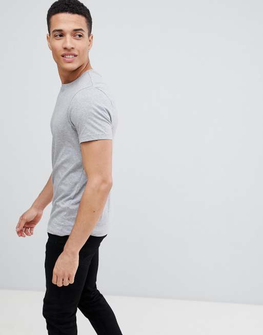 ASOS DESIGN t-shirt with crew neck in grey, 4 of 4