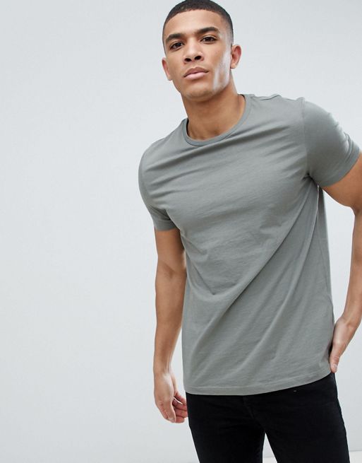 ASOS DESIGN t-shirt with crew neck in grey | ASOS