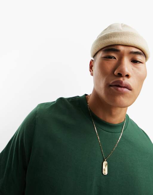 ASOS DESIGN tshirt with crew neck in khaki ASOS