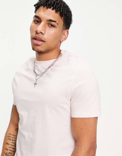ASOS DESIGN tshirt with crew neck in light pink PINK ASOS