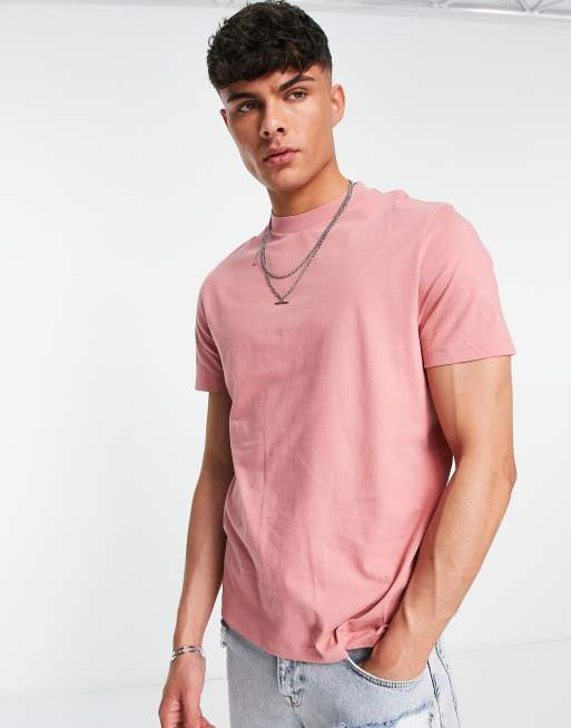 ASOS DESIGN t-shirt with crew neck in pink | ASOS