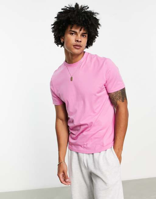 ASOS DESIGN t-shirt with crew neck in pink | ASOS