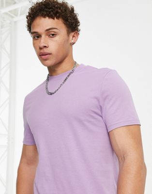 ASOS DESIGN t-shirt with crew neck in purple