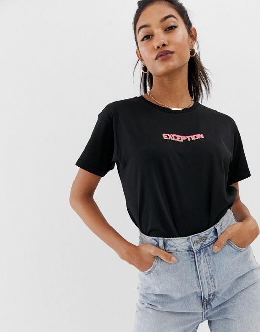 ASOS DESIGN t-shirt with exception in glitchy print | ASOS