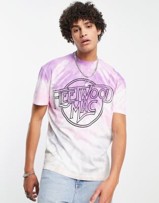 entanglement grå Smil ASOS DESIGN t-shirt with Fleetwood Mac print and tie dye | ASOS