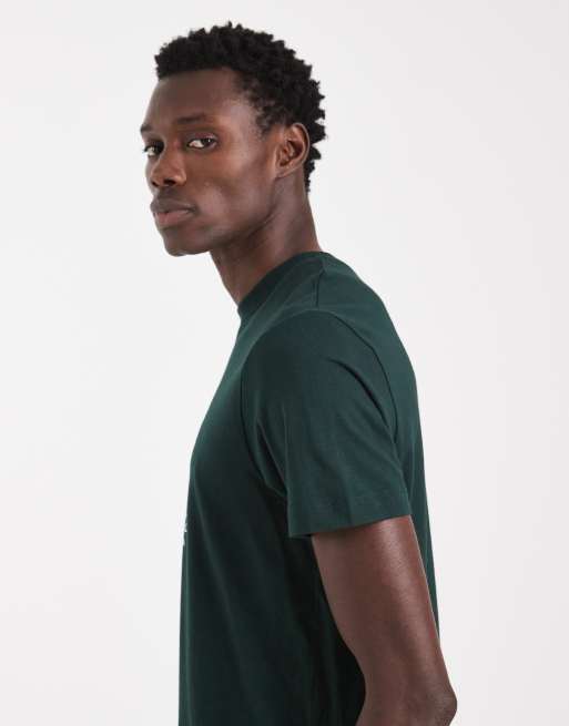 ASOS DESIGN t-shirt with floral chest graphic in dark green, 4 of 5