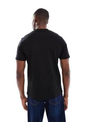 Asos Design T-shirt With High Build Paris Graphic In Black