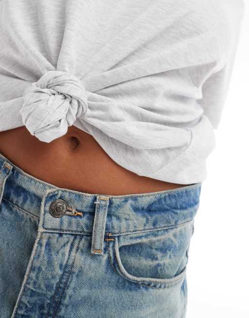 ASOS DESIGN t-shirt with knot front waist ASOS